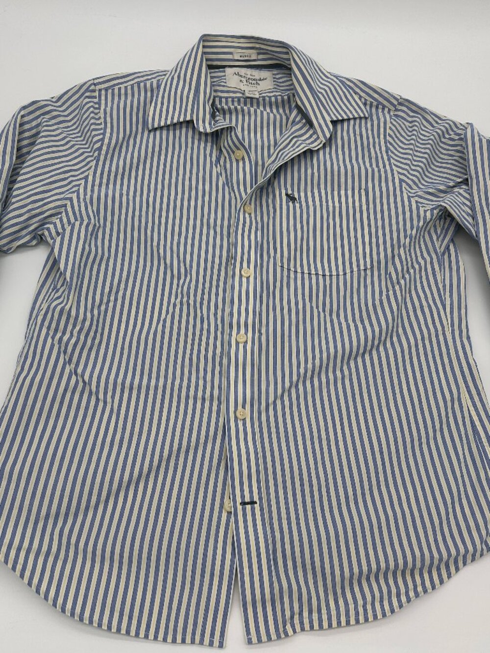 Vintage Abercrombie Fitch Shirt Men XL Striped Button Up Muscle Hong Kong Preppy